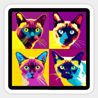 Burmese Cat Pop Art - Cat Lover Gift Sticker